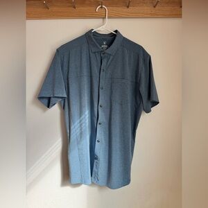Kuhl Men's Short-Sleeve Button-Down Shirt in Slate Blue